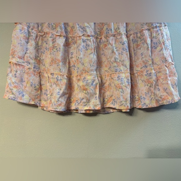 Hippie Rose Pink Tan Bubble Mini Skirt - Picture 7 of 7